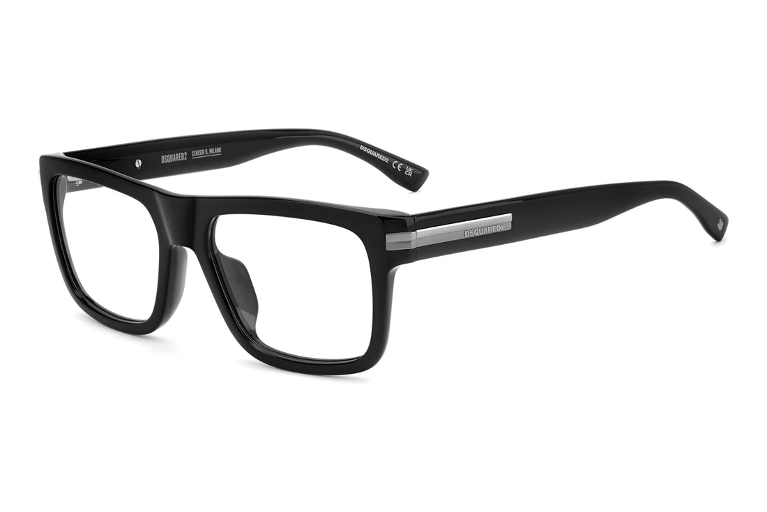 Occhiali da vista dsquared2 d2 0200/g ans negro rectangular masculino taglia 55mm - Vista principale