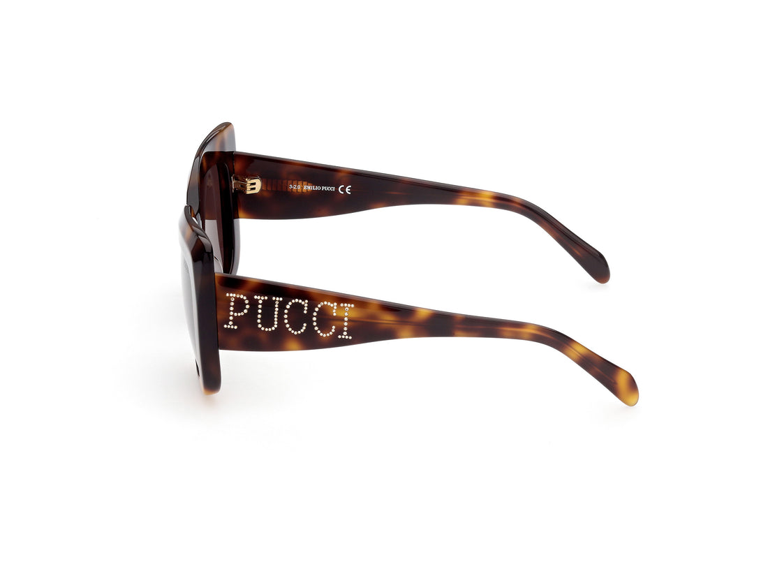 Gafas de sol emilio pucci ep0166 52e havana cat eye femenino talla 55mm - Vista de detalle