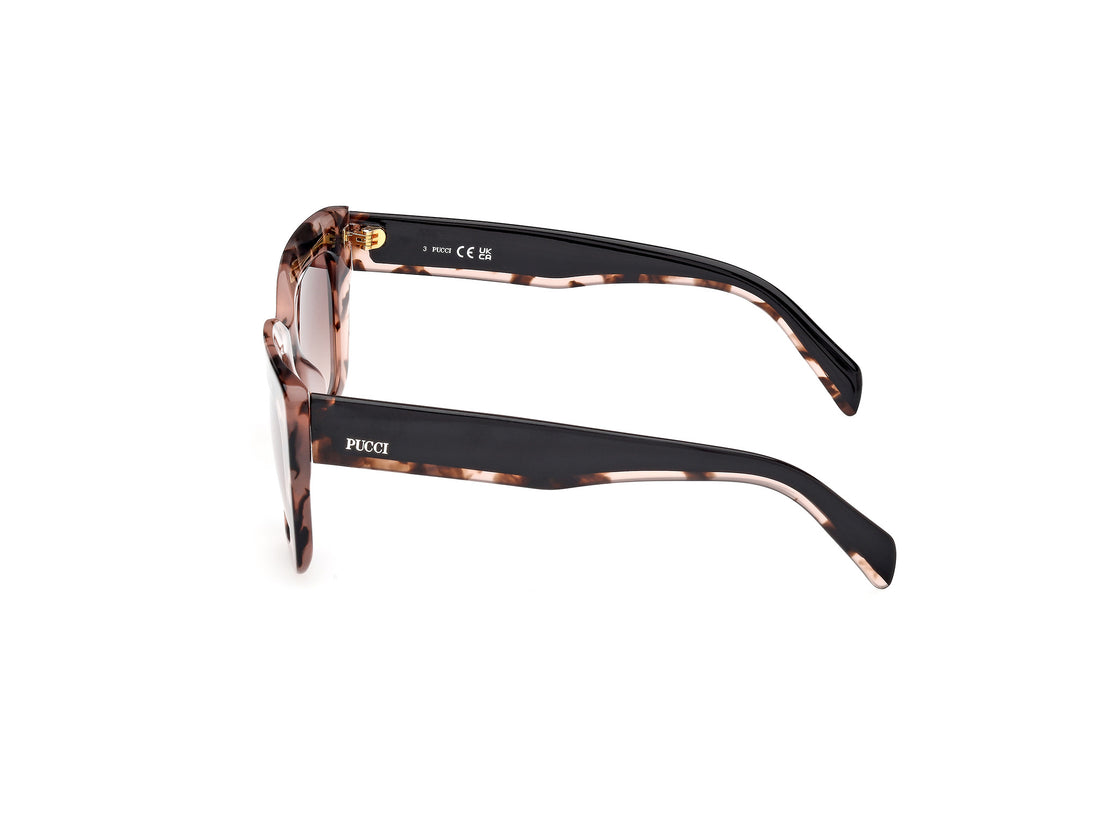 Óculos de sol emilio pucci ep0202 55f havana square femenino tamanho 54mm - Vista de detalhe