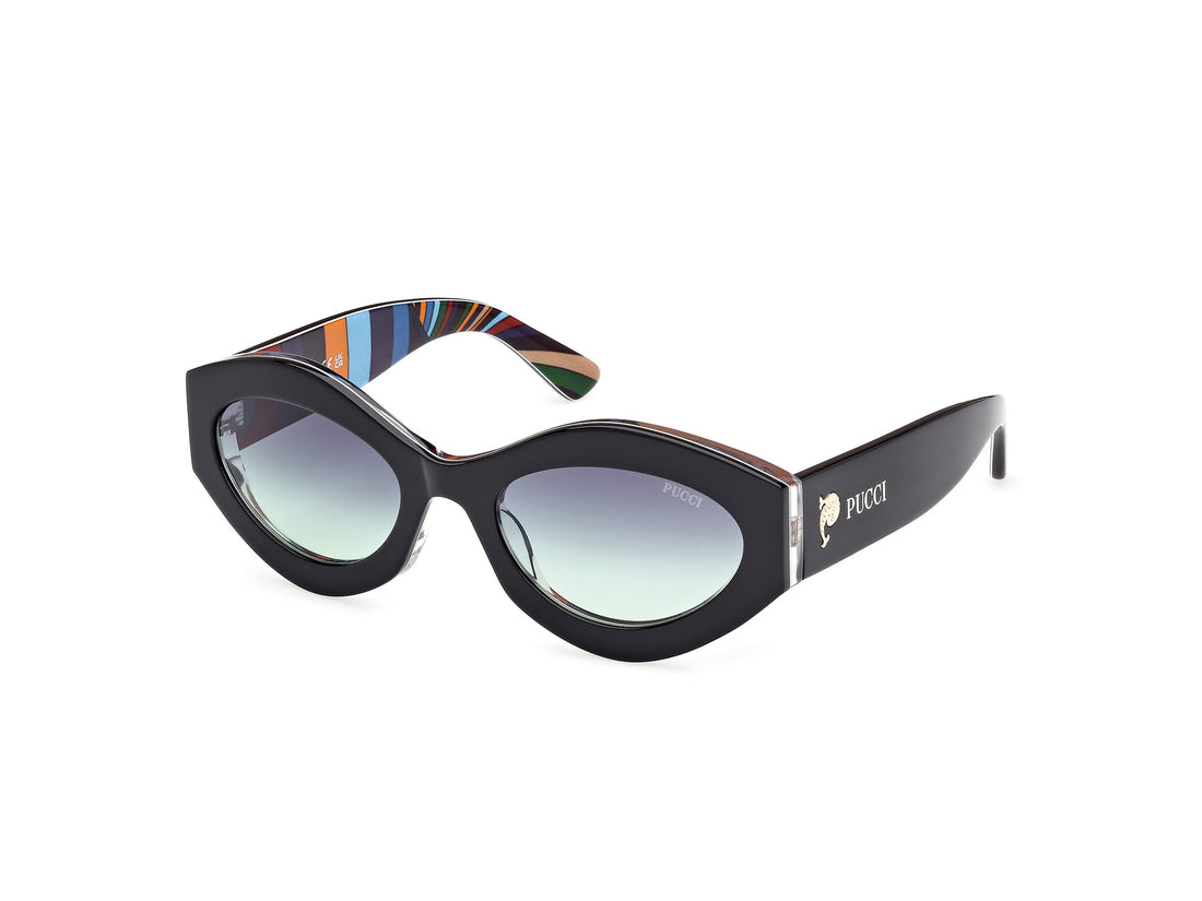 Óculos de sol emilio pucci ep0227 01b negro geometric femenino tamanho 54mm - Vista principal