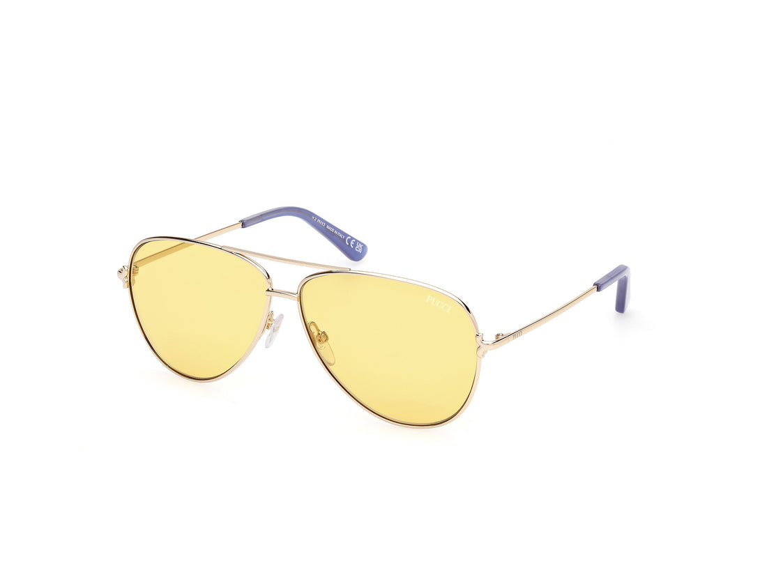 Sunglasses emilio pucci ep0229 32e dorado pilot femenino size 60mm - Main view