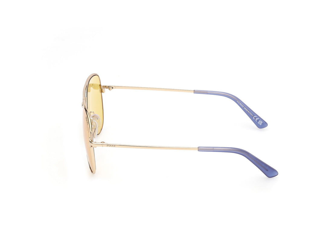 Sunglasses emilio pucci ep0229 32e dorado pilot femenino size 60mm - Detailed view