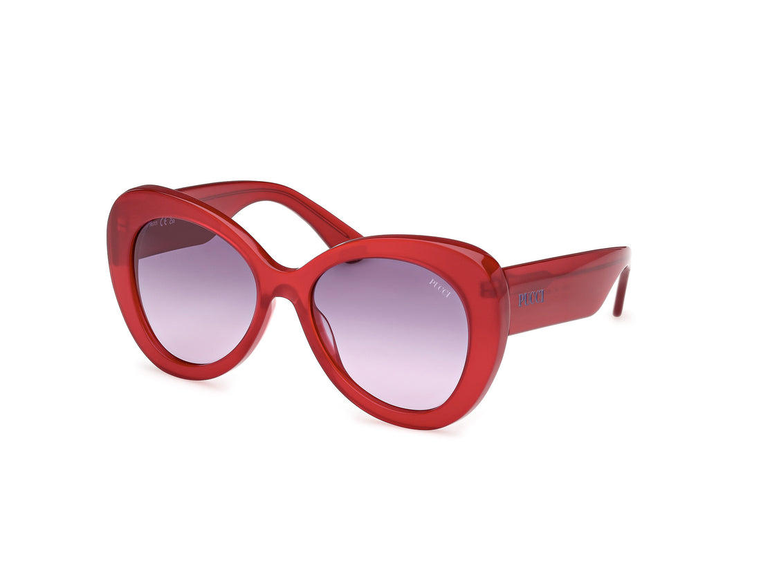 Óculos de sol emilio pucci ep0232 66z rojo round femenino tamanho 56mm - Vista principal