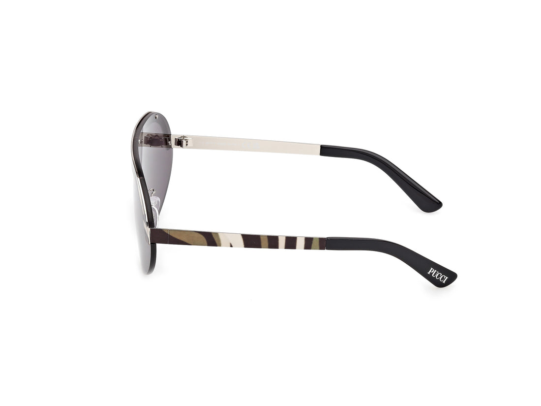 Óculos de sol emilio pucci ep0237 20a gris shield femenino tamanho 0mm - Vista de detalhe