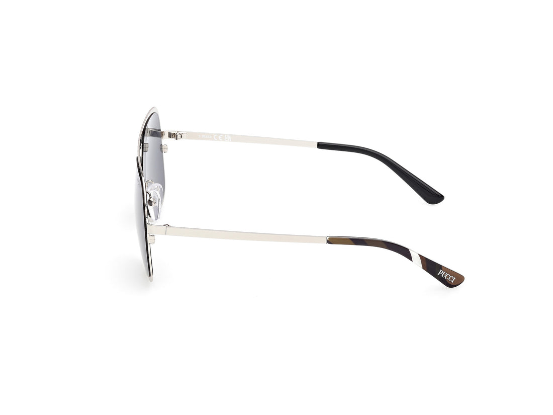 Óculos de sol emilio pucci ep0238 16a plateado navigator femenino tamanho 56mm - Vista de detalhe