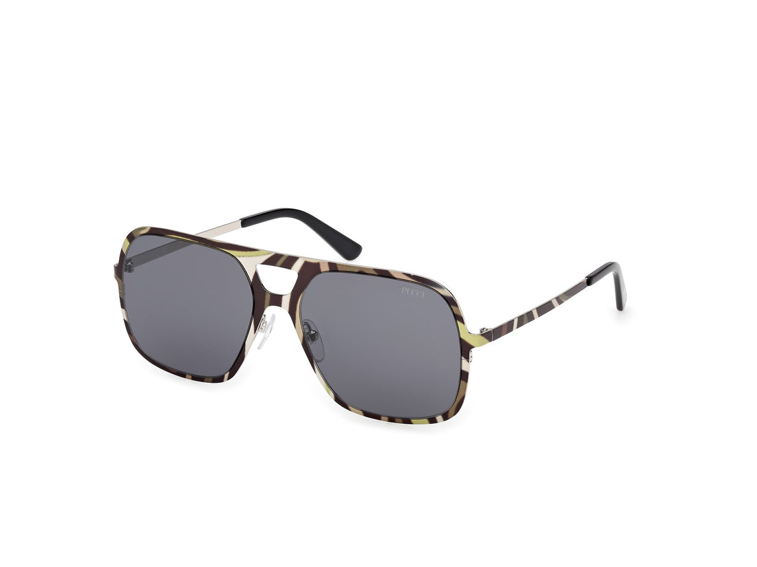 Óculos de sol emilio pucci ep0238 20a gris navigator femenino tamanho 56mm - Vista principal