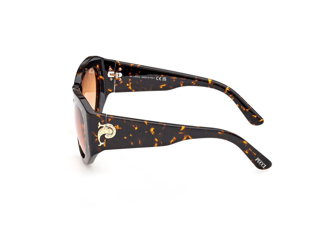 Occhiali da sole emilio pucci ep0241 52f havana cat eye femenino taglia 58mm - Vista dettagliata