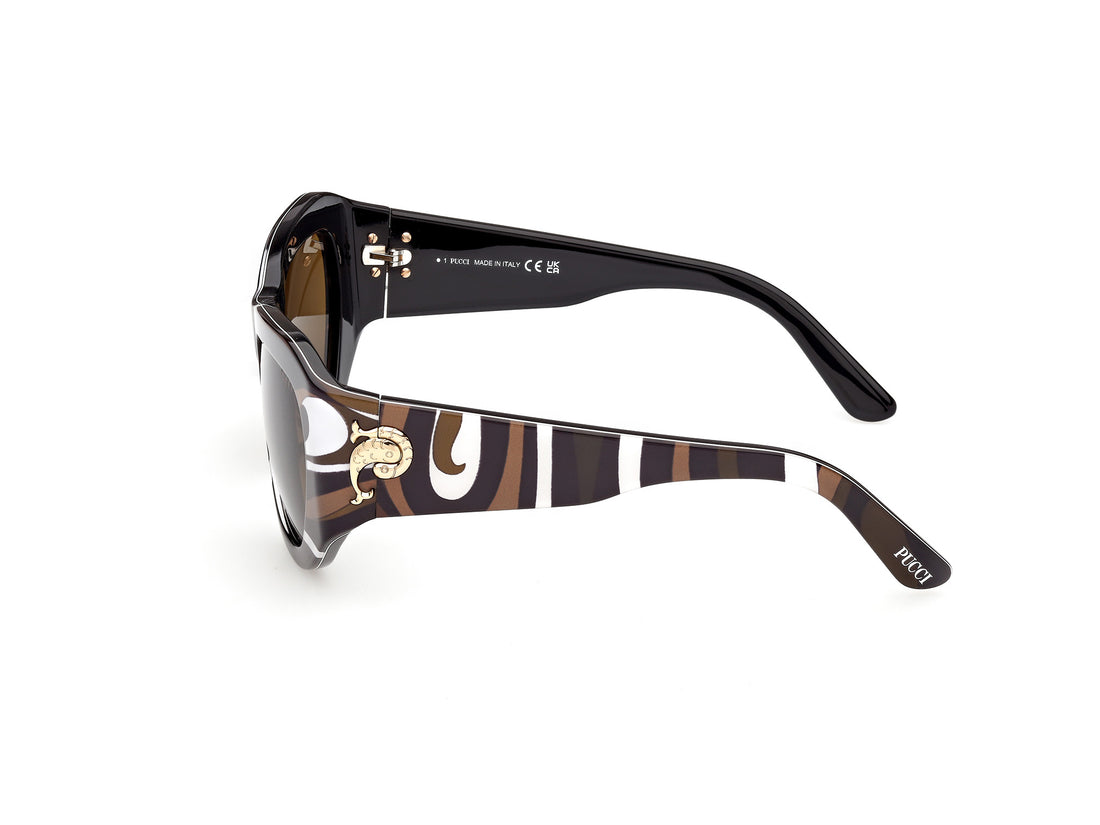 Occhiali da sole emilio pucci ep0241 99e estampado cat eye femenino taglia 58mm - Vista dettagliata