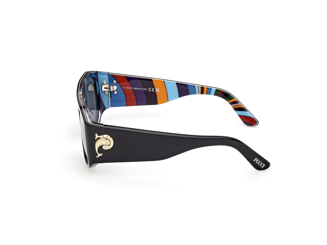 Occhiali da sole emilio pucci ep0242 05a negro rectangular femenino taglia 54mm - Vista dettagliata