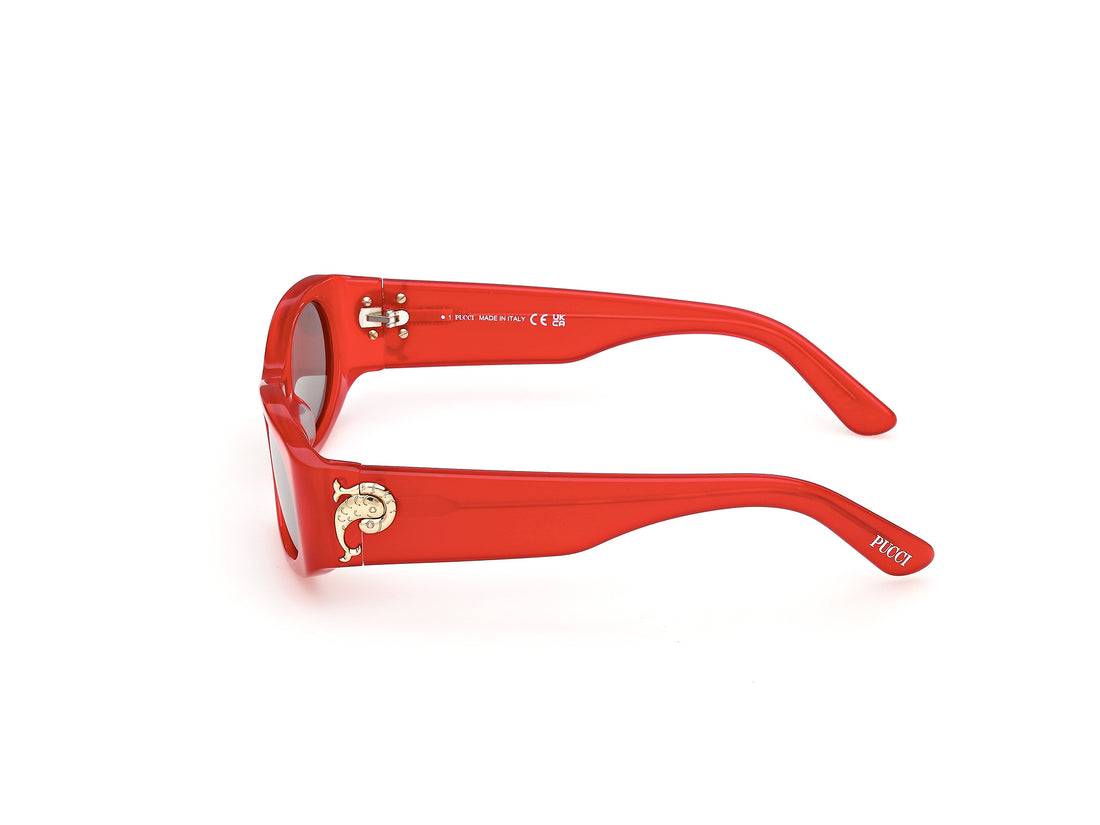 Gafas de sol emilio pucci ep0243 66c rojo shield femenino talla 54mm - Vista de detalle