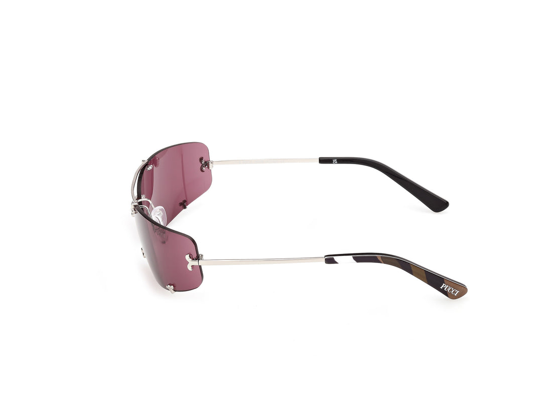Occhiali da sole emilio pucci ep0244 16s plateado shield femenino taglia 72mm - Vista dettagliata