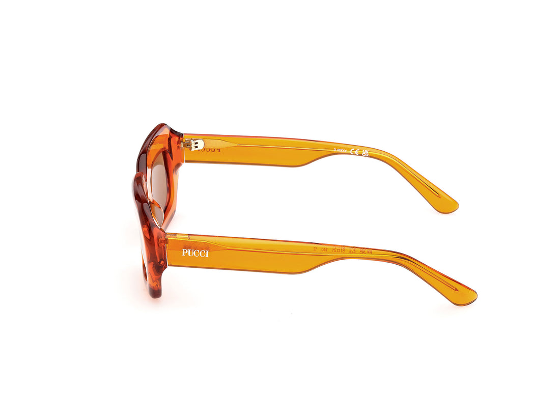 Gafas de sol emilio pucci ep0245 42e naranja square femenino talla 51mm - Vista de detalle