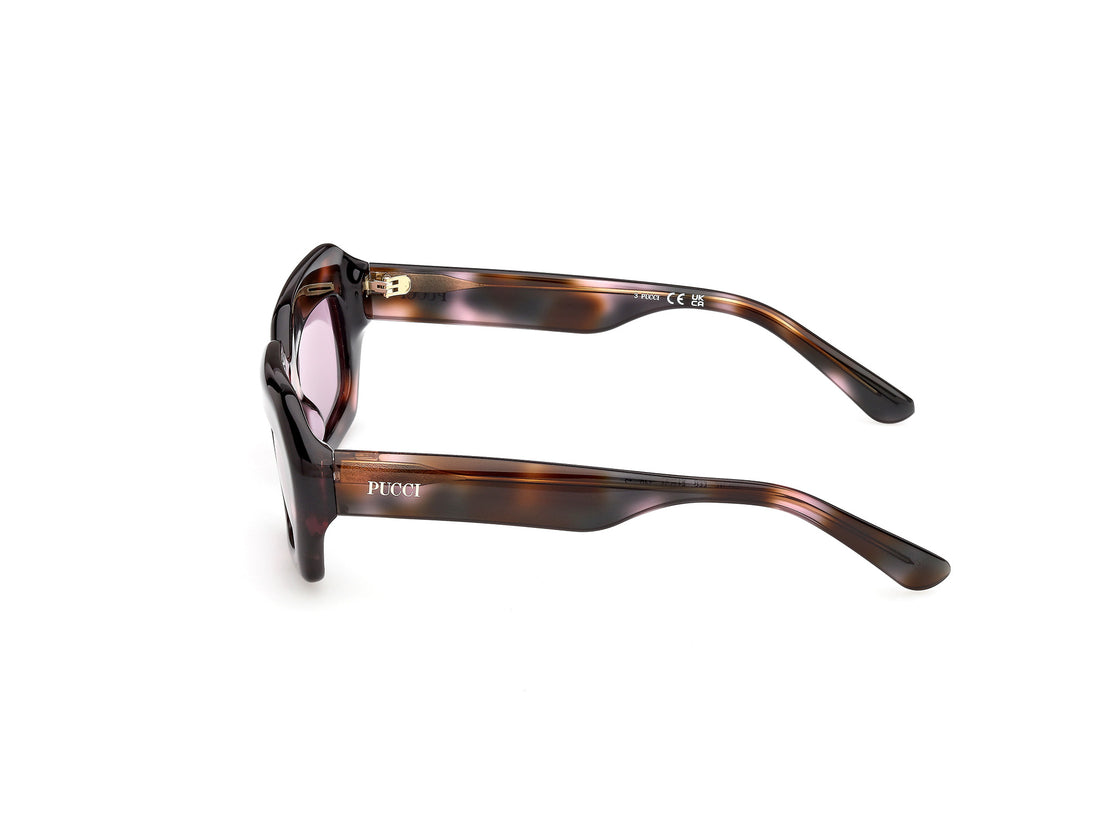 Occhiali da sole emilio pucci ep0245 55s havana square femenino taglia 51mm - Vista dettagliata
