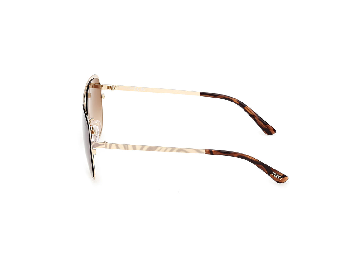 Gafas de sol emilio pucci ep0247 32f dorado pilot femenino talla 58mm - Vista de detalle