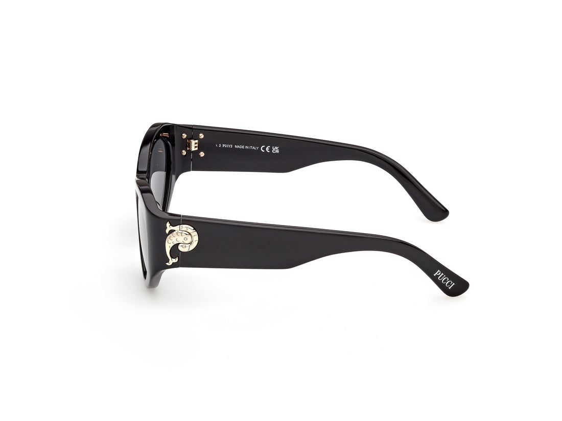 Occhiali da sole emilio pucci ep0249 01a negro cat eye femenino taglia 54mm - Vista dettagliata