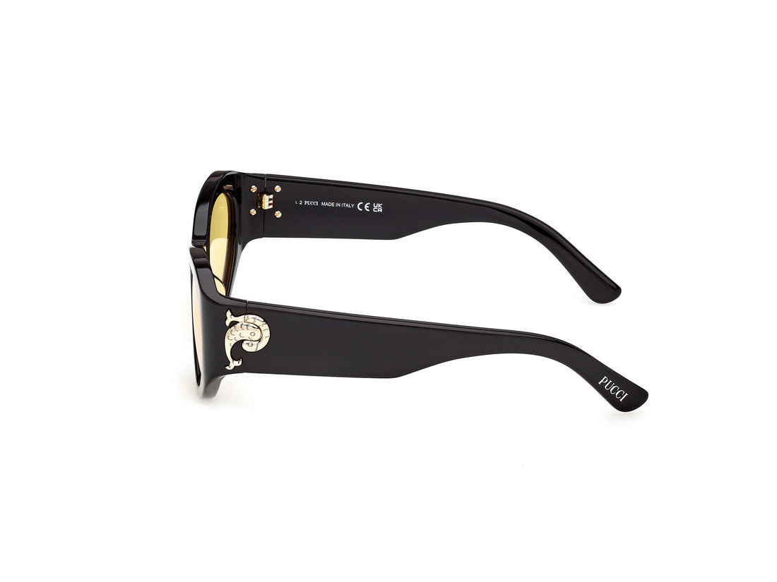 Occhiali da sole emilio pucci ep0249 01e negro cat eye femenino taglia 54mm - Vista dettagliata