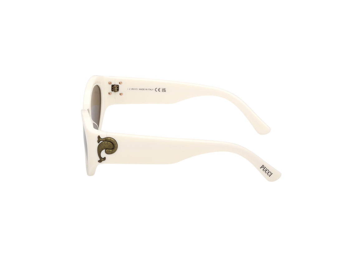Occhiali da sole emilio pucci ep0249 21e blanco cat eye femenino taglia 54mm - Vista dettagliata