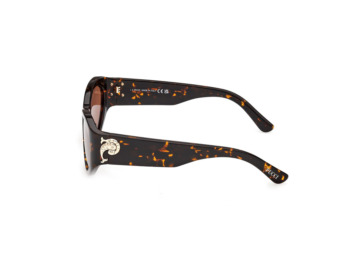 Occhiali da sole emilio pucci ep0249 52e havana cat eye femenino taglia 54mm - Vista dettagliata