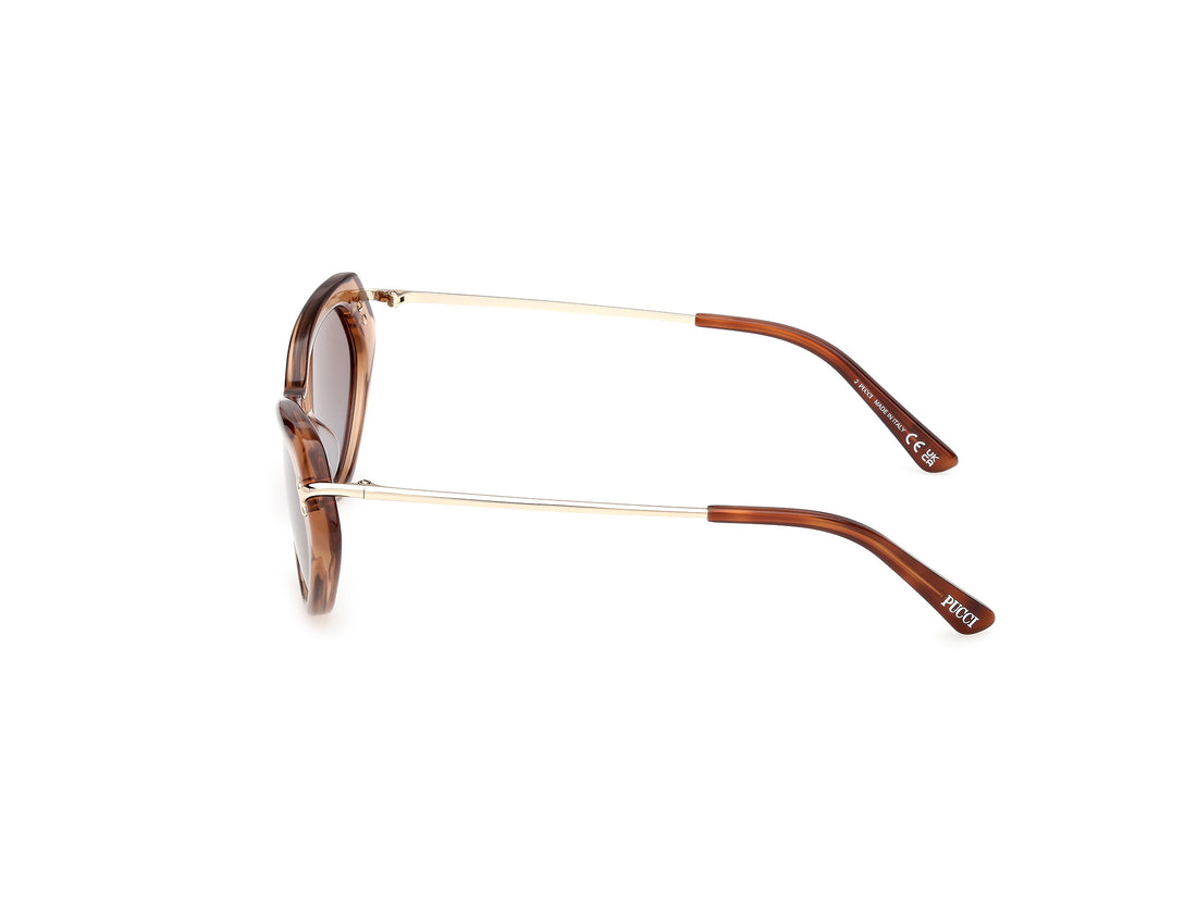 Occhiali da sole emilio pucci ep0251 45f marron cat eye femenino taglia 56mm - Vista dettagliata