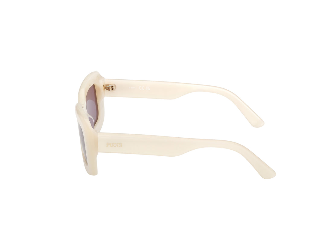 Gafas de sol emilio pucci ep0253 25s beige rectangular femenino talla 52mm - Vista de detalle