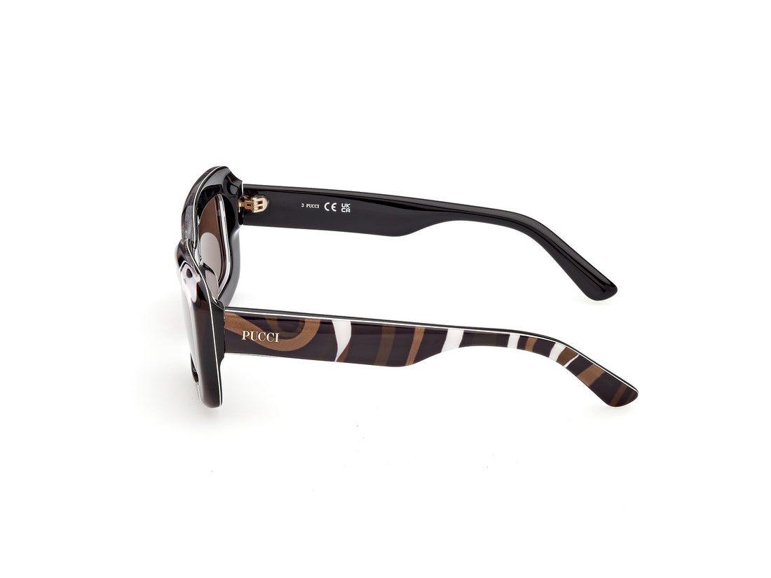 Occhiali da sole emilio pucci ep0253 99e estampado rectangular femenino taglia 52mm - Vista dettagliata