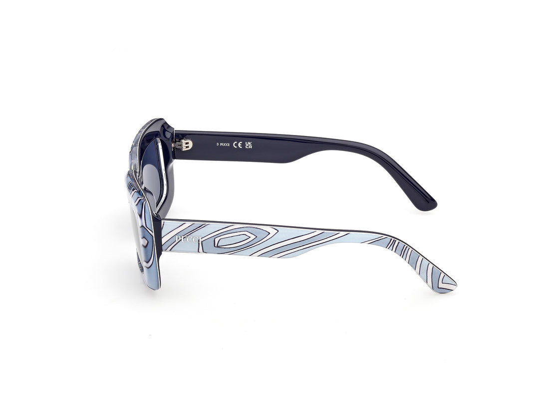Occhiali da sole emilio pucci ep0253 99v estampado rectangular femenino taglia 52mm - Vista dettagliata