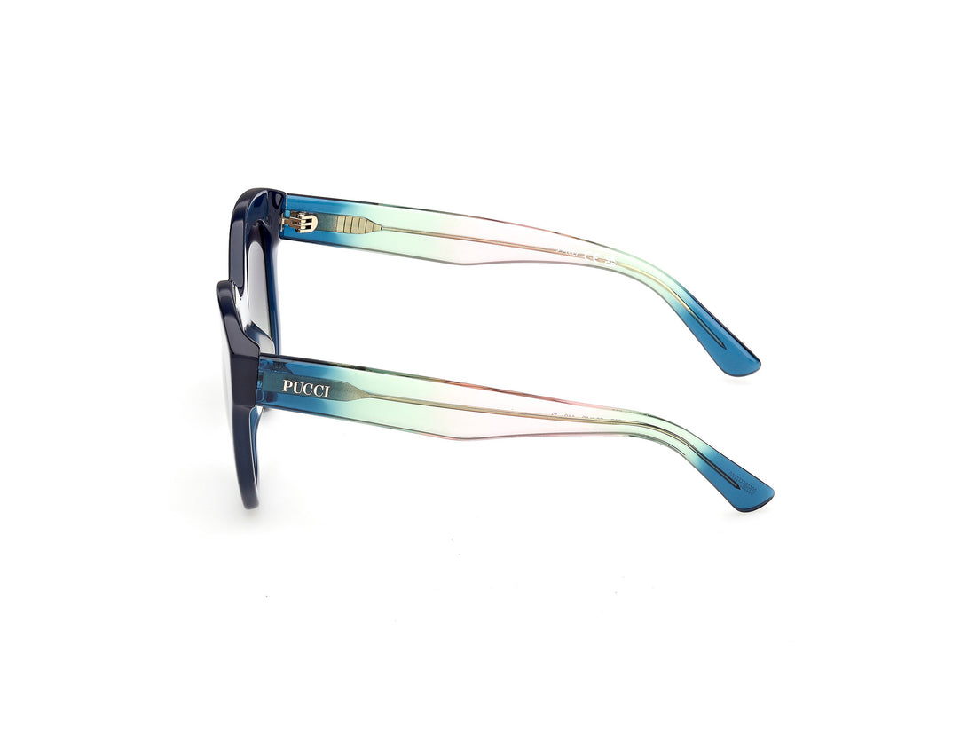 Occhiali da sole emilio pucci ep0254 90b azul geometric femenino taglia 53mm - Vista dettagliata