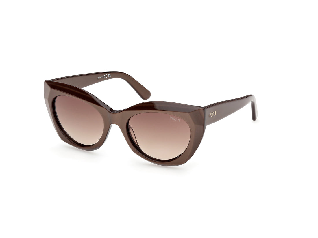 Occhiali da sole emilio pucci ep0257 45f marron geometric femenino taglia 53mm - Vista principale