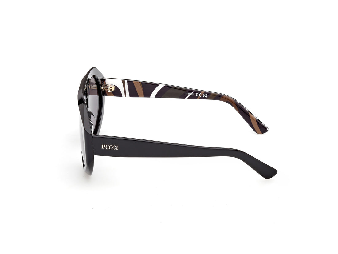 Occhiali da sole emilio pucci ep0258 01a negro navigator femenino taglia 58mm - Vista dettagliata