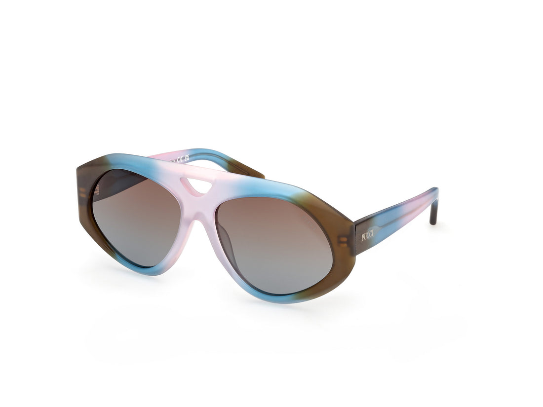 Occhiali da sole emilio pucci ep0258 50f marron navigator femenino taglia 58mm - Vista principale
