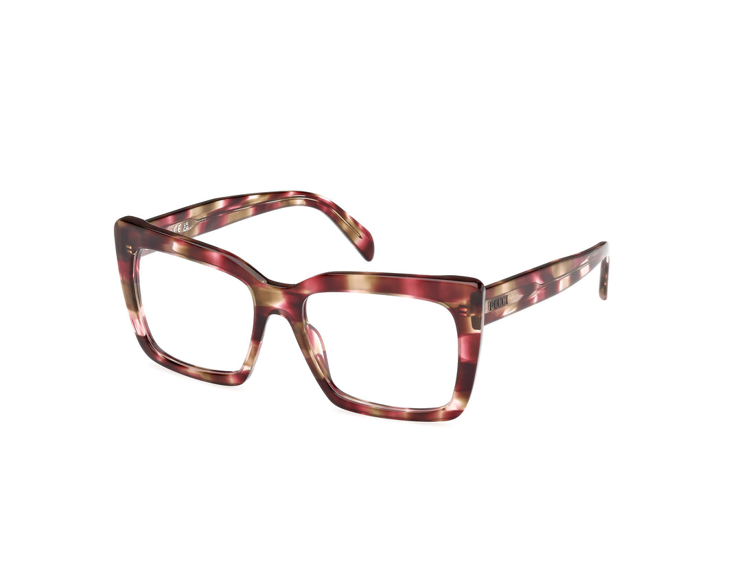 Prescription glasses emilio pucci ep5261 055 havana square femenino size 54mm - Main view