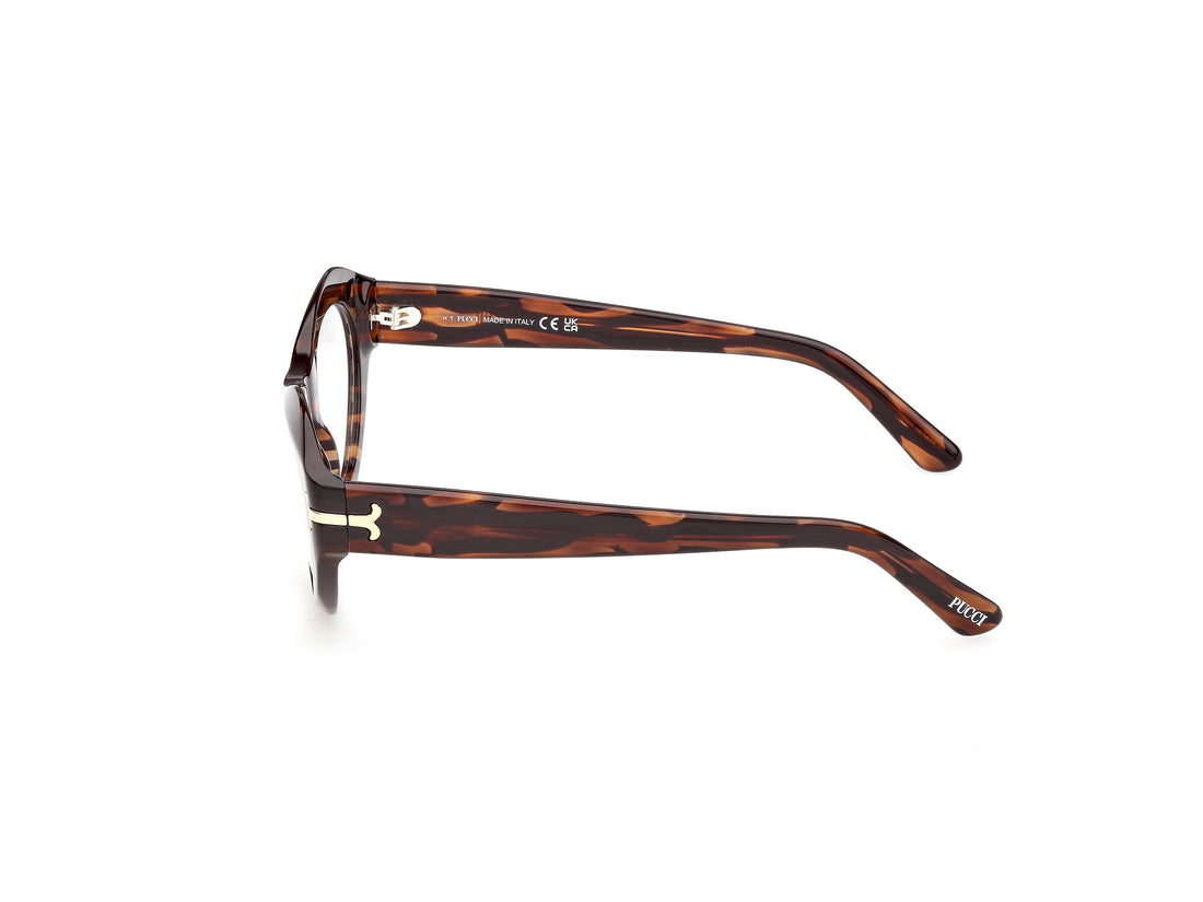 Prescription glasses emilio pucci ep5269 056 havana cat eye femenino size 54mm - Detailed view