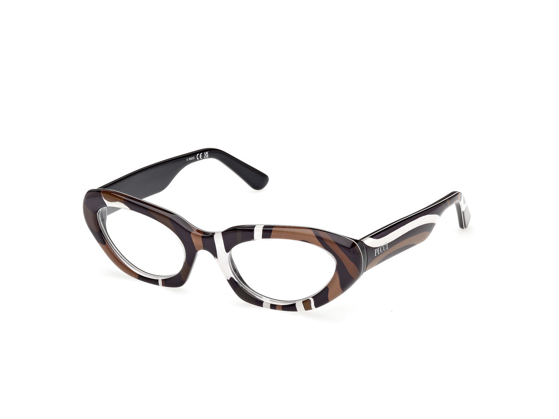 Prescription glasses emilio pucci ep5271 099 estampado cat eye femenino size 52mm - Main view