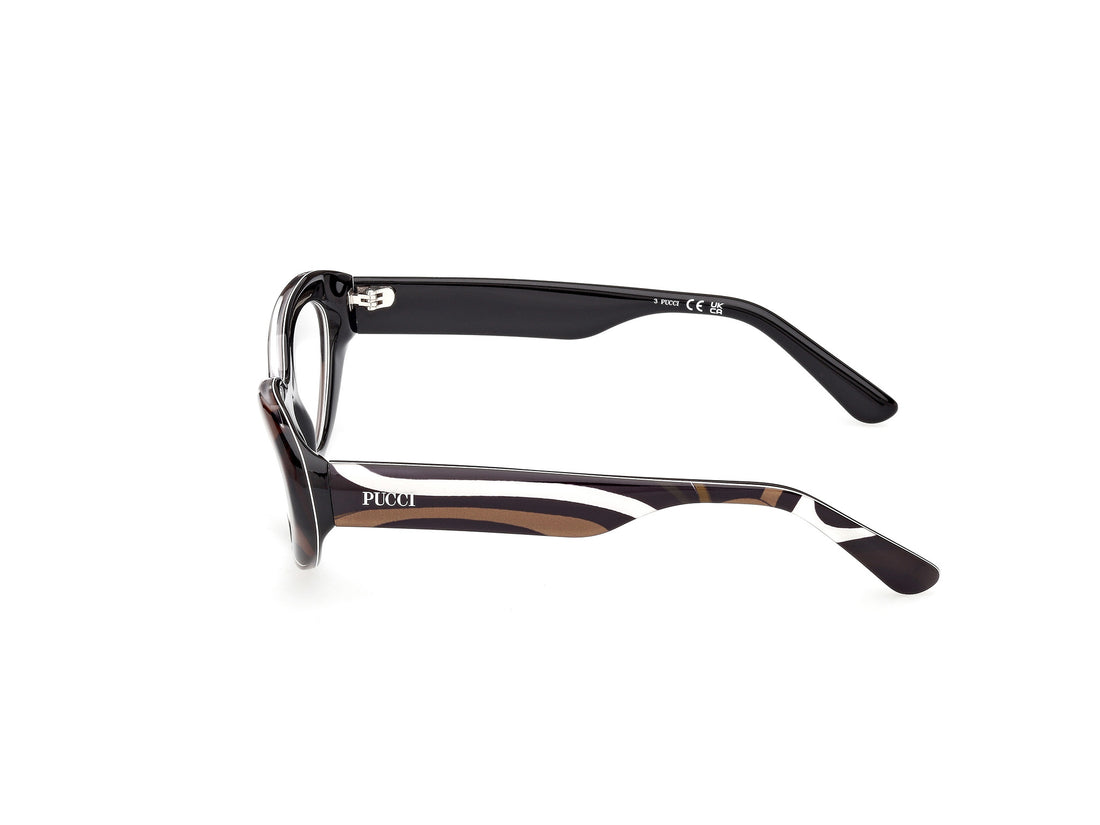 Prescription glasses emilio pucci ep5271 099 estampado cat eye femenino size 52mm - Detailed view