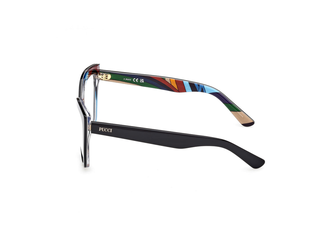 Prescription glasses emilio pucci ep5275 055 havana cat eye femenino size 56mm - Detailed view