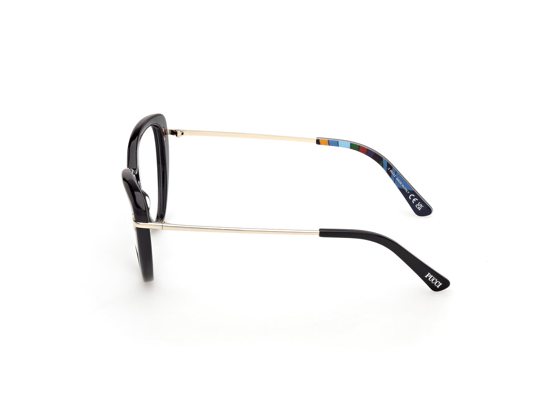 Occhiali da vista emilio pucci ep5279 001 negro butterfly femenino taglia 56mm - Vista dettagliata