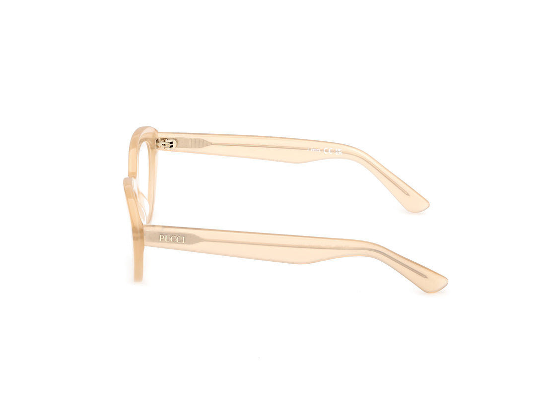 Gafas graduadas emilio pucci ep5287 025 beige cat eye femenino talla 55mm - Vista de detalle