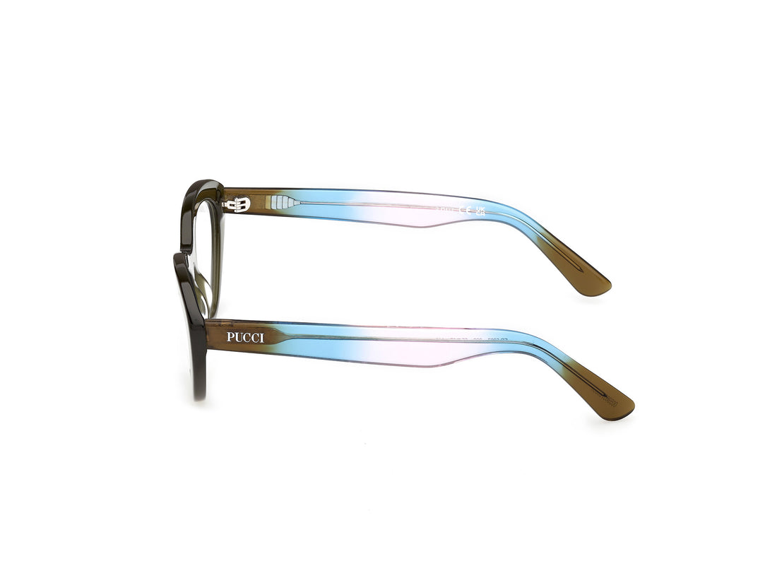 Gafas graduadas emilio pucci ep5287 096 verde cat eye femenino talla 55mm - Vista de detalle