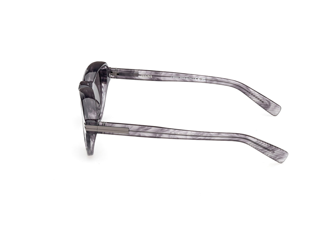 Lunettes de soleil ermenegildo zegna ez0252 20a gris round masculino taille 51mm - Vue détaillée