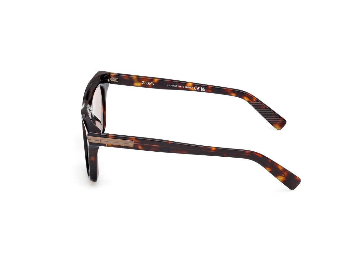 Sonnenbrillen ermenegildo zegna ez0270 55e havana round masculino größe 52mm - Detailansicht