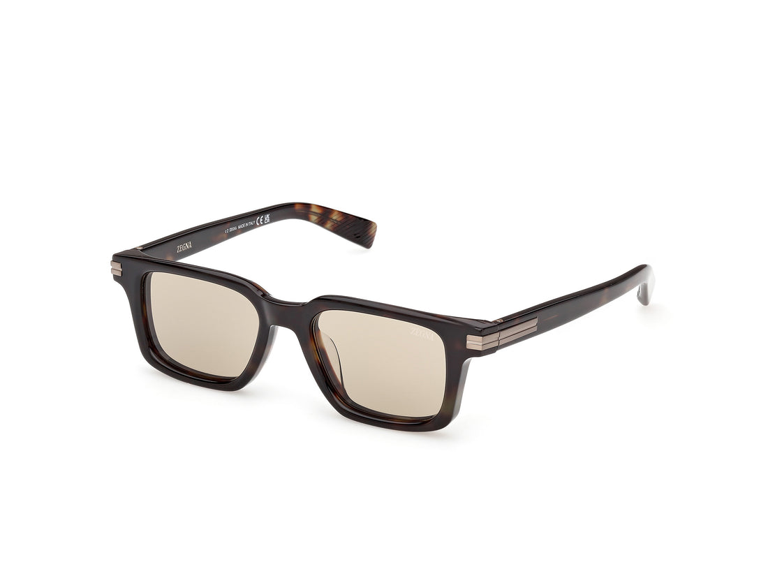 Óculos de sol ermenegildo zegna ez0280 52e havana rectangular masculino tamanho 50mm - Vista principal