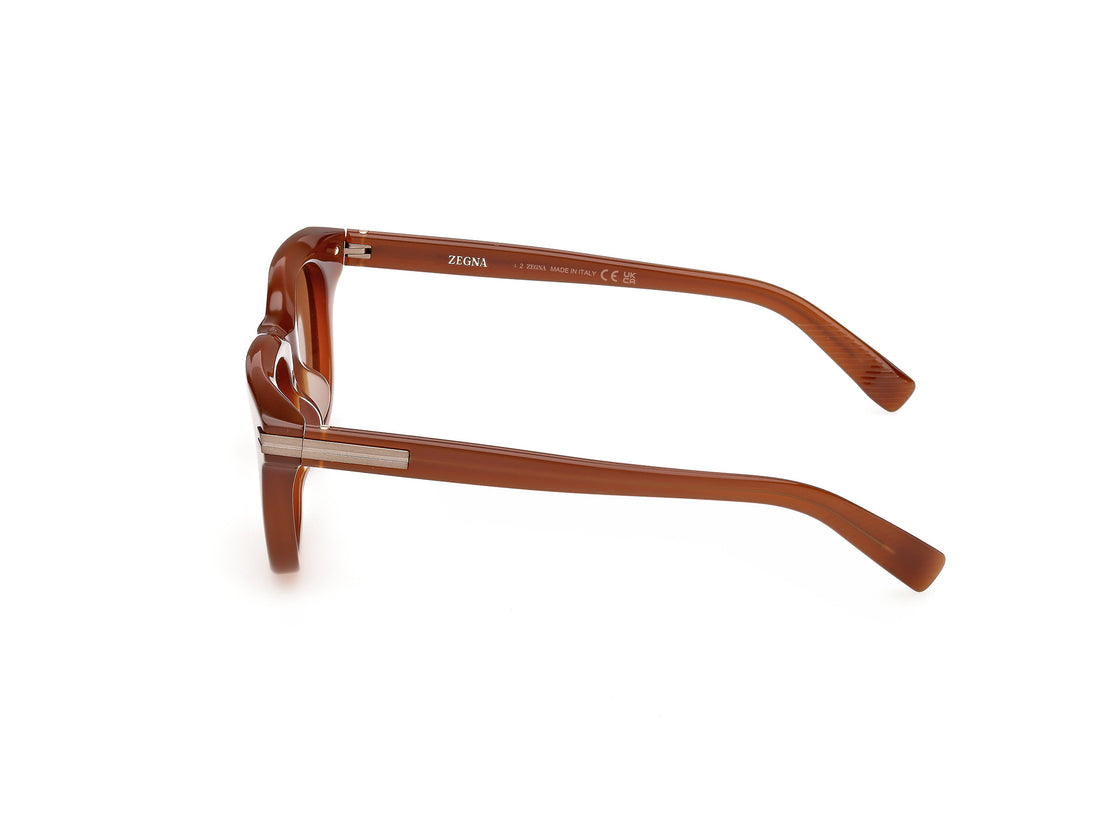 Óculos de sol ermenegildo zegna ez0281 45e marron geometric masculino tamanho 54mm - Vista de detalhe