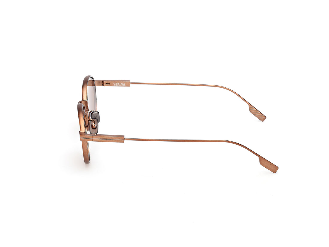 Óculos de sol ermenegildo zegna ez0287 49e marron oval masculino tamanho 52mm - Vista de detalhe