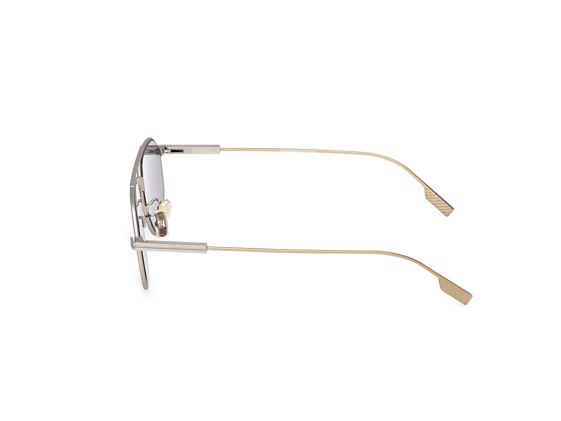 Óculos de sol ermenegildo zegna ez0289 17a plateado geometric masculino tamanho 56mm - Vista de detalhe