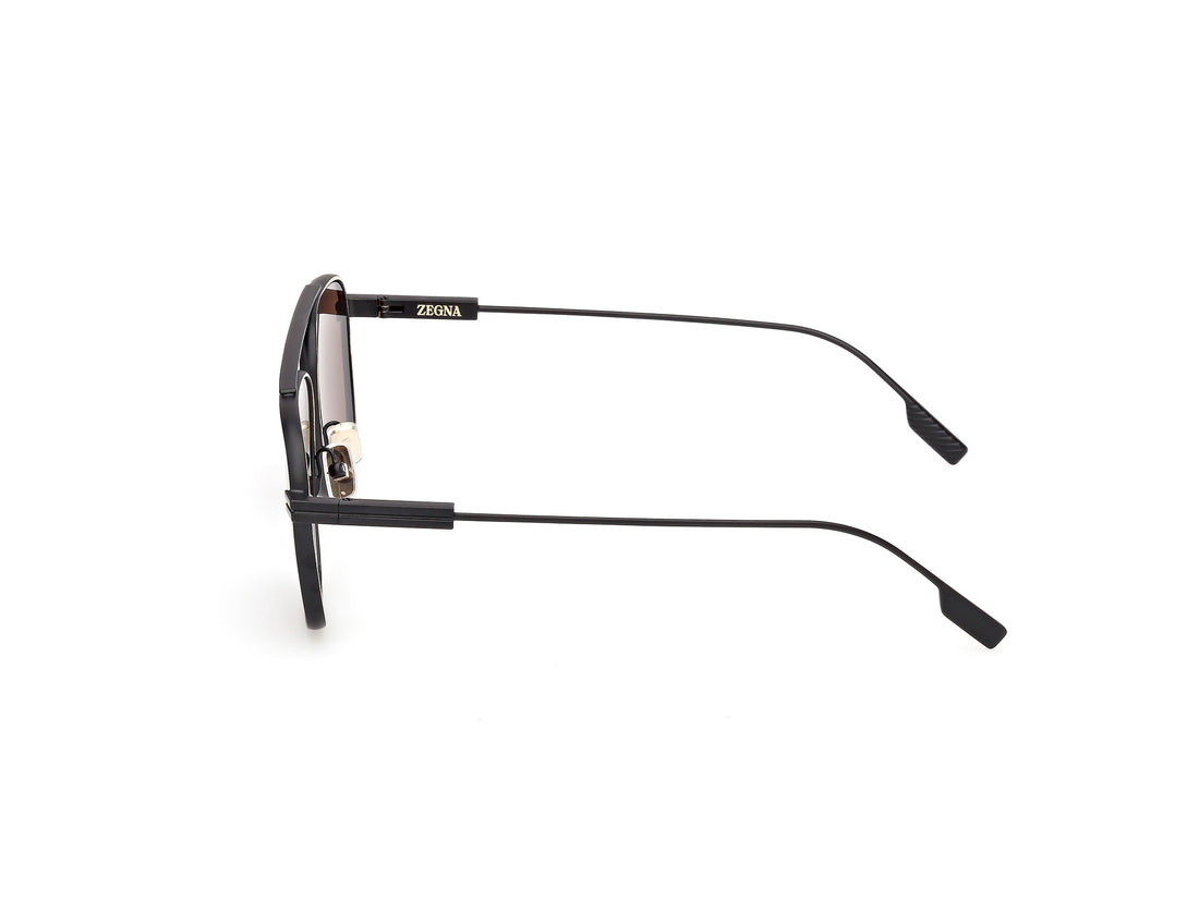 Óculos de sol ermenegildo zegna ez0291 02e negro geometric masculino tamanho 57mm - Vista de detalhe