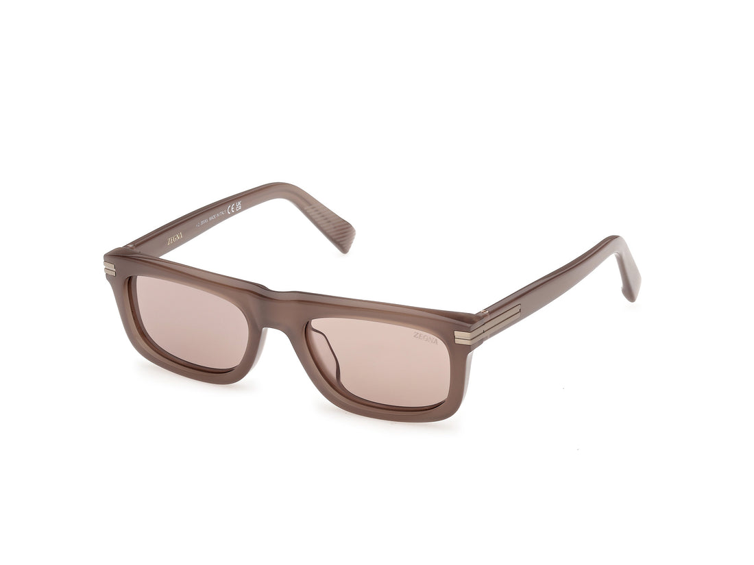 Óculos de sol ermenegildo zegna ez0301 45e marron rectangular masculino tamanho 53mm - Vista principal