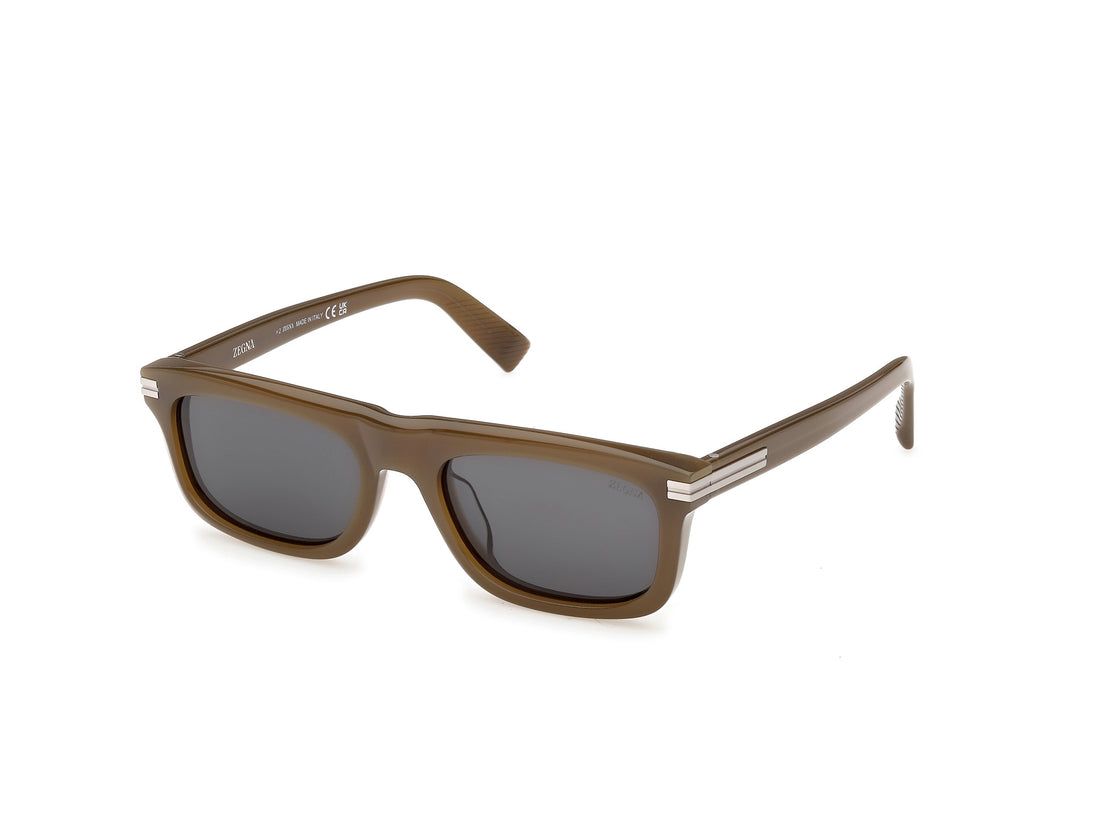 Óculos de sol ermenegildo zegna ez0301 98a verde rectangular masculino tamanho 53mm - Vista principal