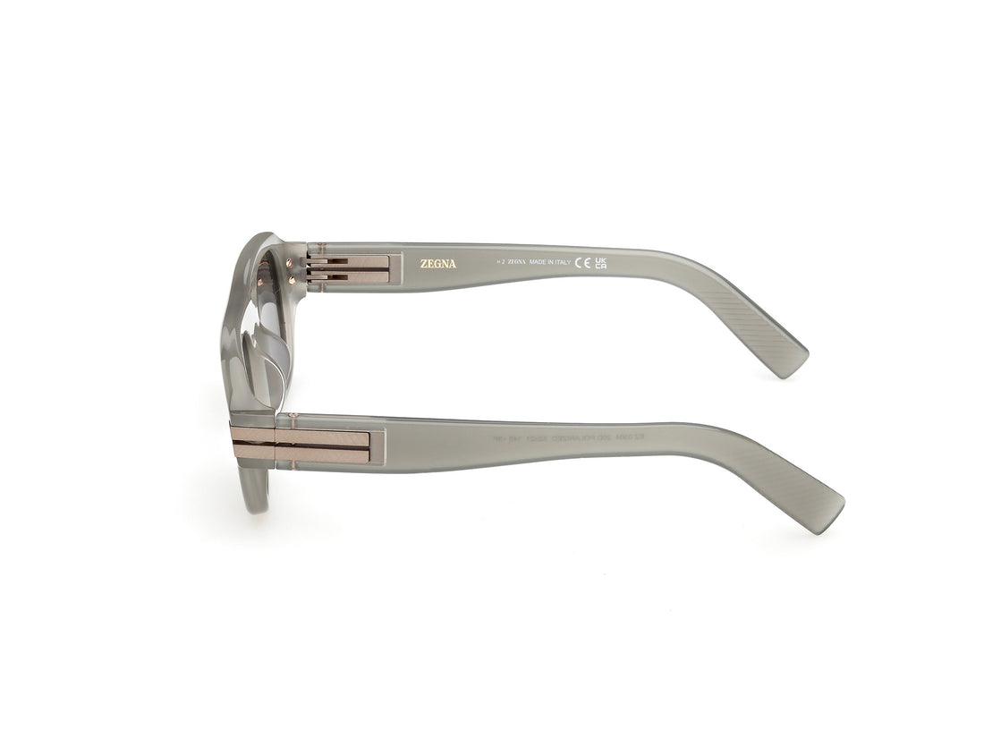 Óculos de sol ermenegildo zegna ez0304 20d gris geometric masculino tamanho 52mm - Vista de detalhe