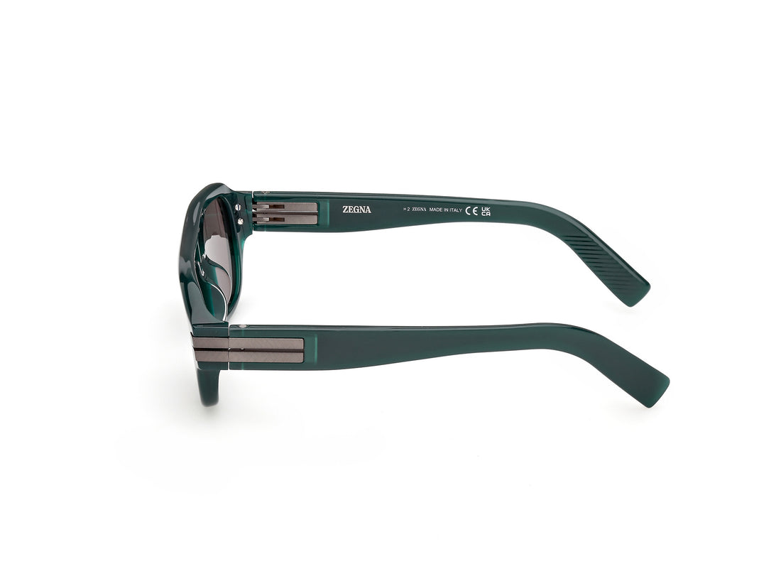 Óculos de sol ermenegildo zegna ez0304 96a verde geometric masculino tamanho 52mm - Vista de detalhe