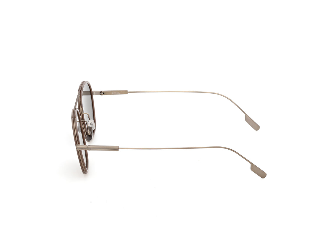 Sunglasses ermenegildo zegna ez0306 59d beige geometric masculino size 51mm - Detailed view